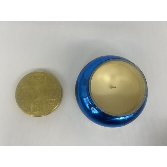 Anthropologie Capri Blue Ombre Faceted Glass Jar Candle Medium 19 0z - Picture 4 of 6